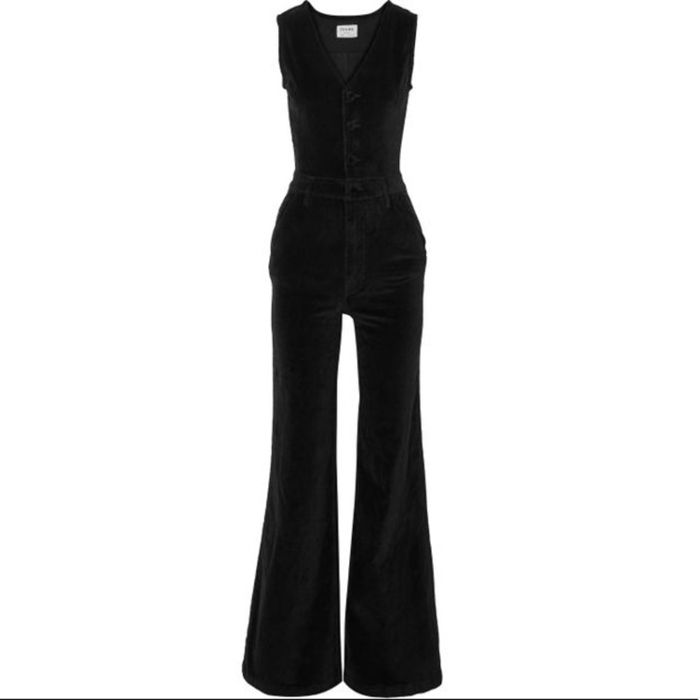 Frame denim velvet jumpsuit